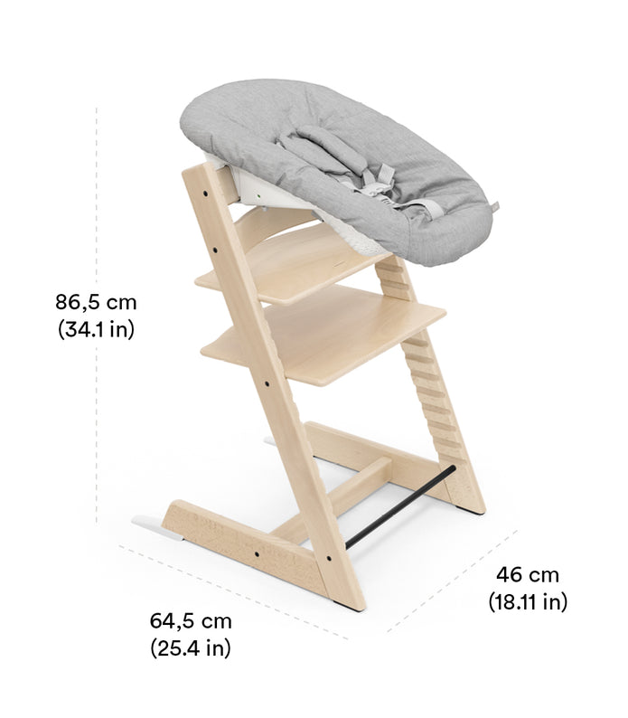Tripp Trapp® High Chair  Bundle + Tripp Trapp® Newborn Set Beech Wood