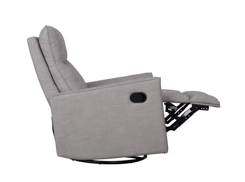 Savannah Swivel Glider Recliner Chair Pebble