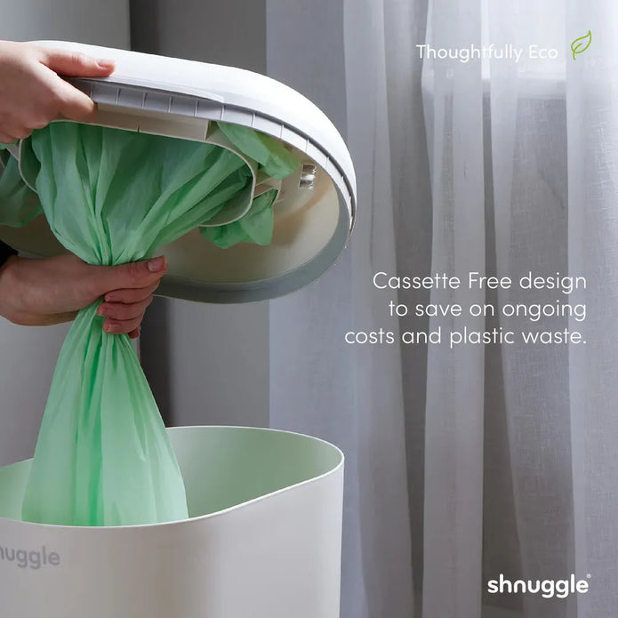 Shnuggle Nappy Bin - White/Grey