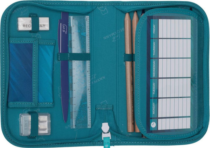 Single section pencil case w/content, Racing
