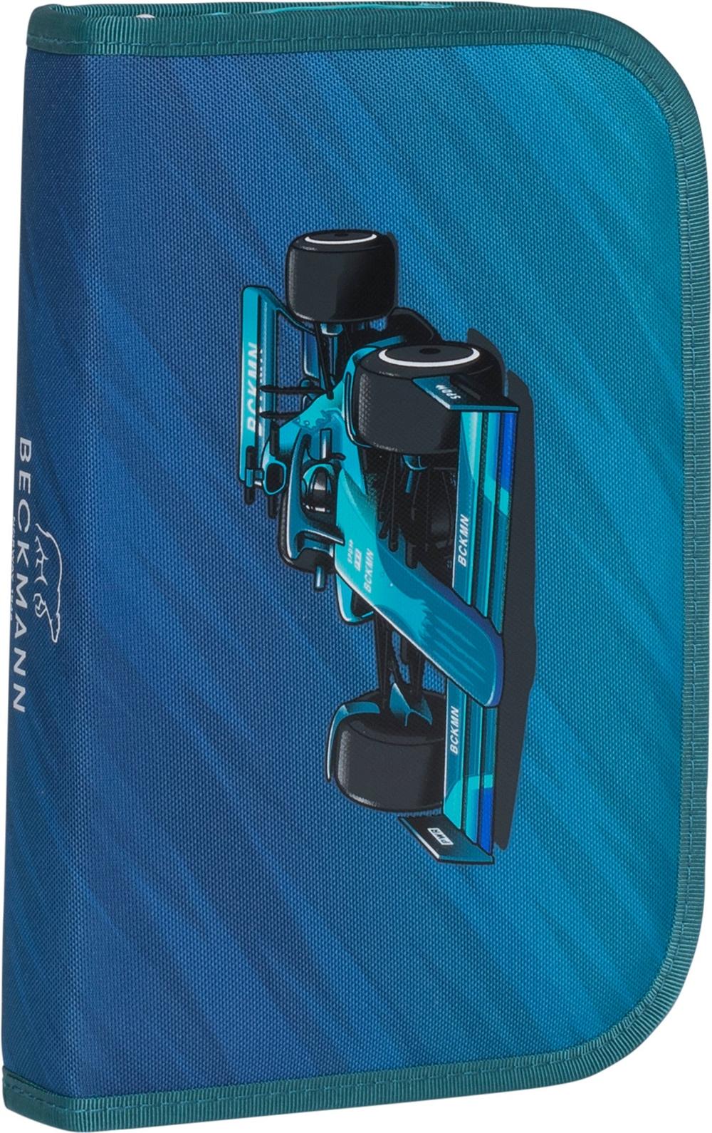 Single section pencil case w/content, Racing