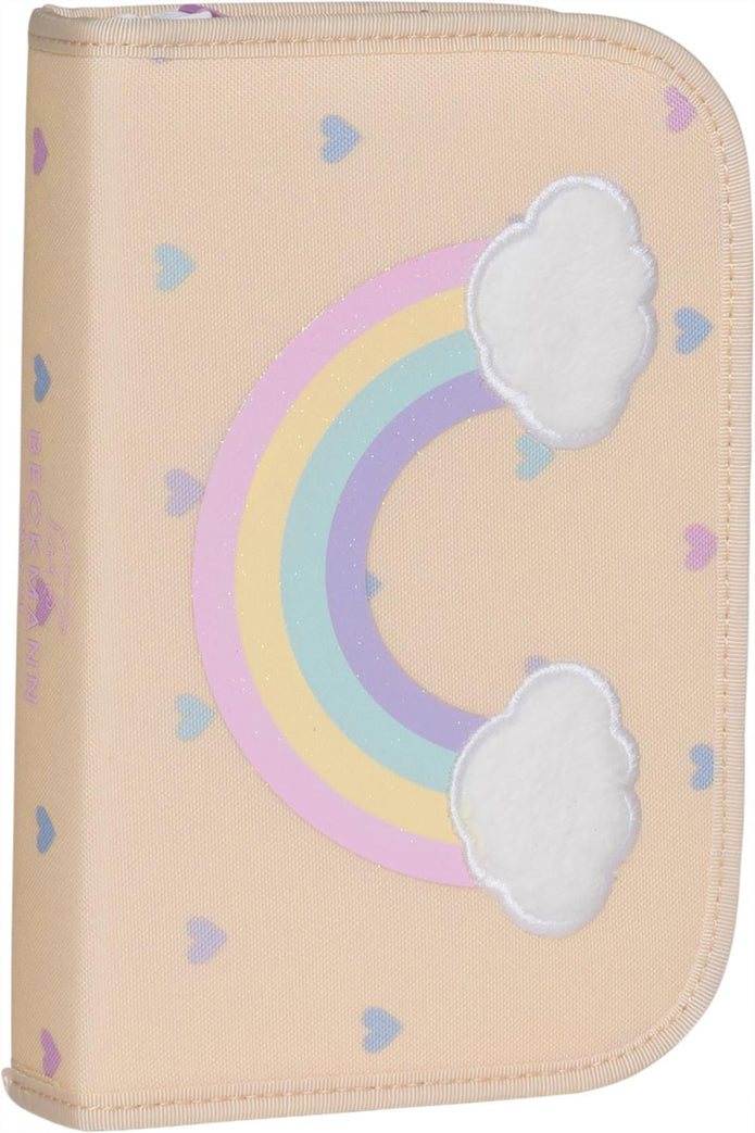 Single section pencil case w/content, Yellow Heart