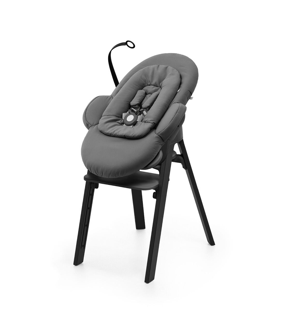 Stokke® Steps® Bouncer Herringbone Grey / Black Chassis