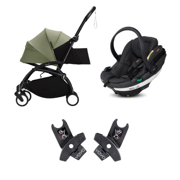 Stokke® YOYO³ Compact Stroller - 0+ Newborn Pack and Car Chair Travel System Bundle