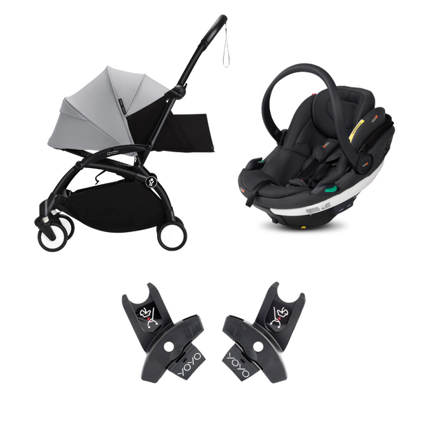 Stokke® YOYO³ Compact Stroller - 0+ Newborn Pack and Car Chair Travel System Bundle
