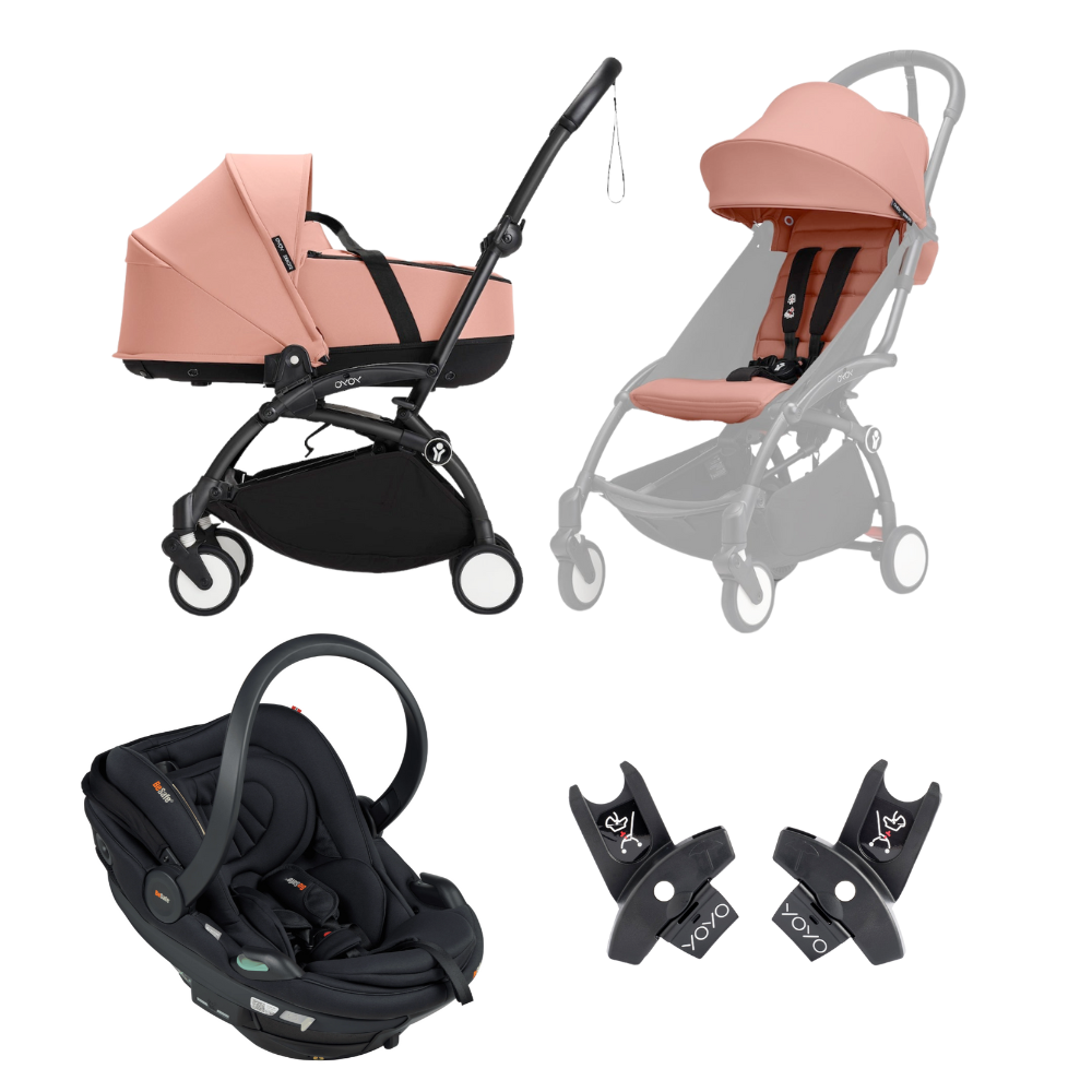 Stokke® YOYO³ Compact Stroller - 6+ Seat, Newborn Shell & Car Chair Travel System Bundle