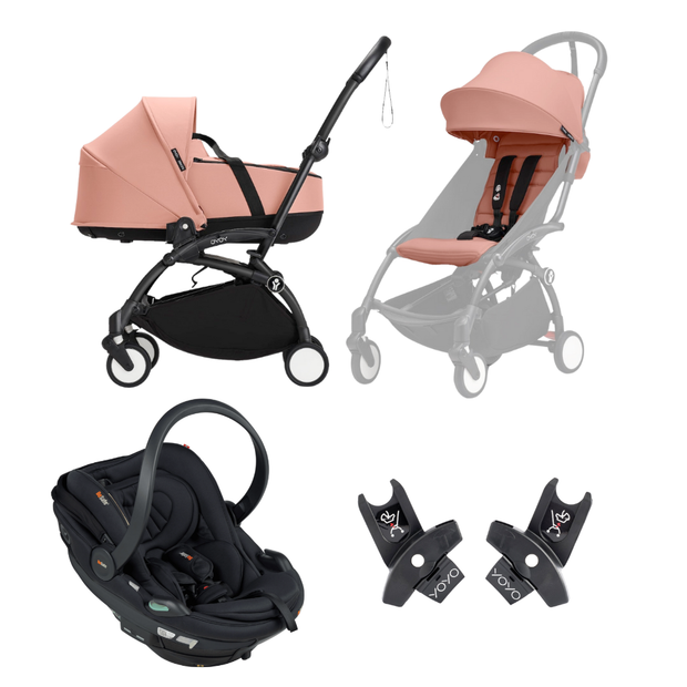 Stokke® YOYO³ Compact Stroller - 6+ Seat, Newborn Shell & Car Chair Travel System Bundle