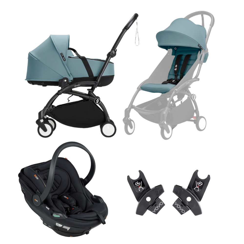 Stokke® YOYO³ Compact Stroller - 6+ Seat, Newborn Shell & Car Chair Travel System Bundle