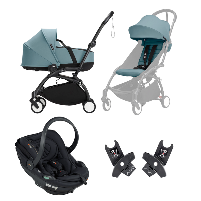 Stokke® YOYO³ Compact Stroller - 6+ Seat, Newborn Shell & Car Chair Travel System Bundle