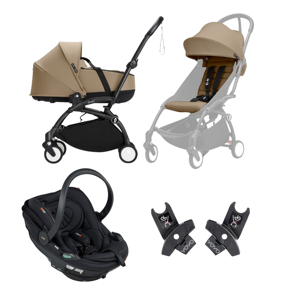 Stokke® YOYO³ Compact Stroller - 6+ Seat, Newborn Shell & Car Chair Travel System Bundle