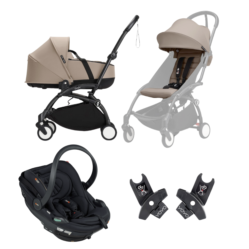 Stokke® YOYO³ Compact Stroller - 6+ Seat, Newborn Shell & Car Chair Travel System Bundle