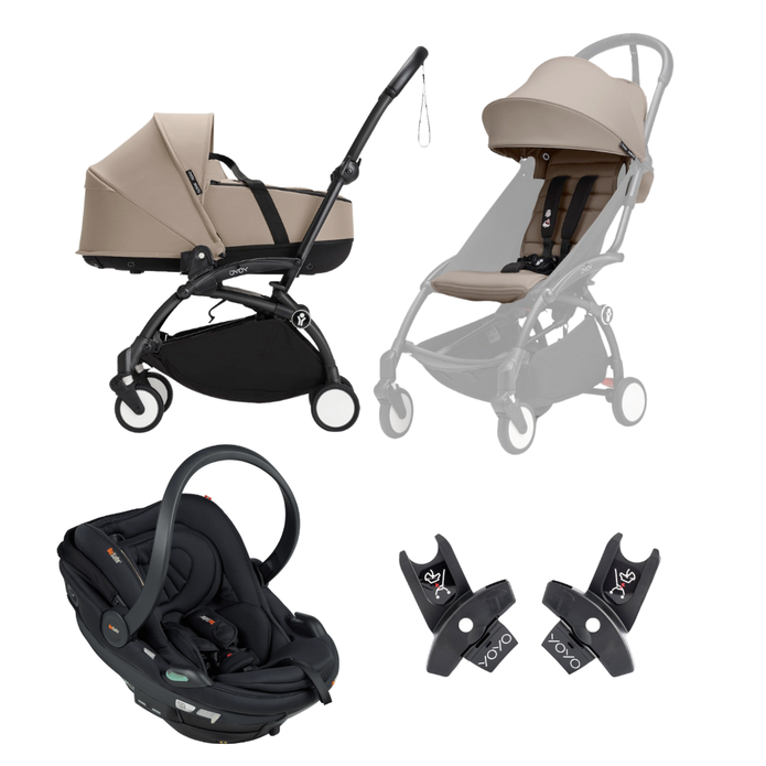 Stokke® YOYO³ Compact Stroller - 6+ Seat, Newborn Shell & Car Chair Travel System Bundle