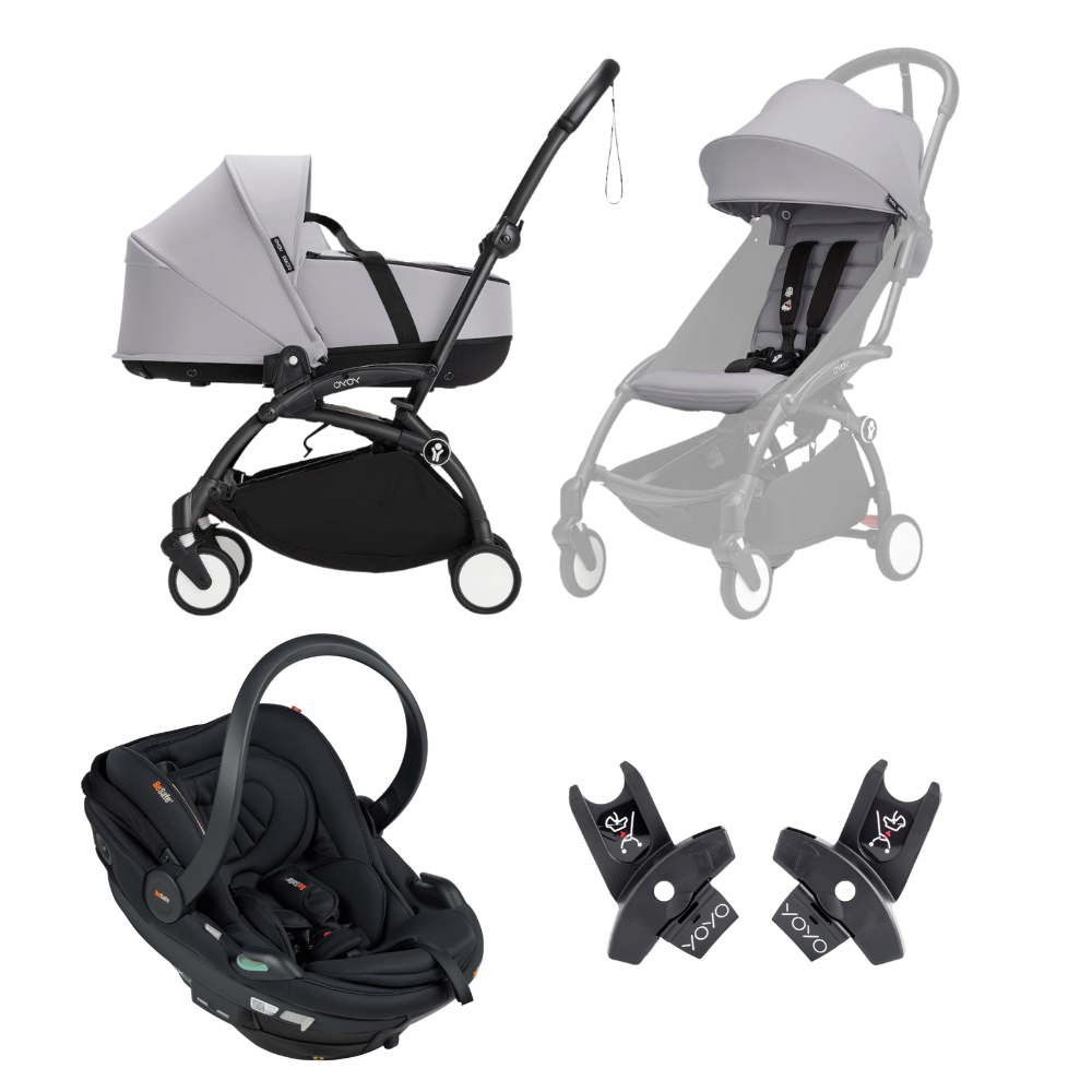 Stokke® YOYO³ Compact Stroller - 6+ Seat, Newborn Shell & Car Chair Travel System Bundle