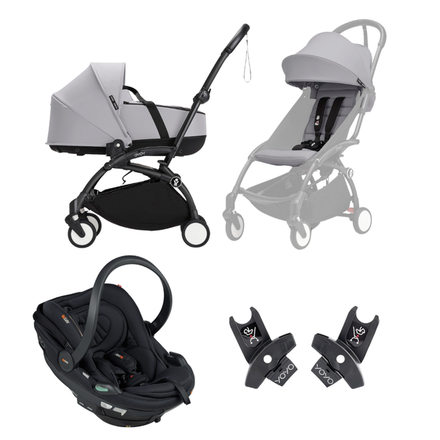 Stokke® YOYO³ Compact Stroller - 6+ Seat, Newborn Shell & Car Chair Travel System Bundle