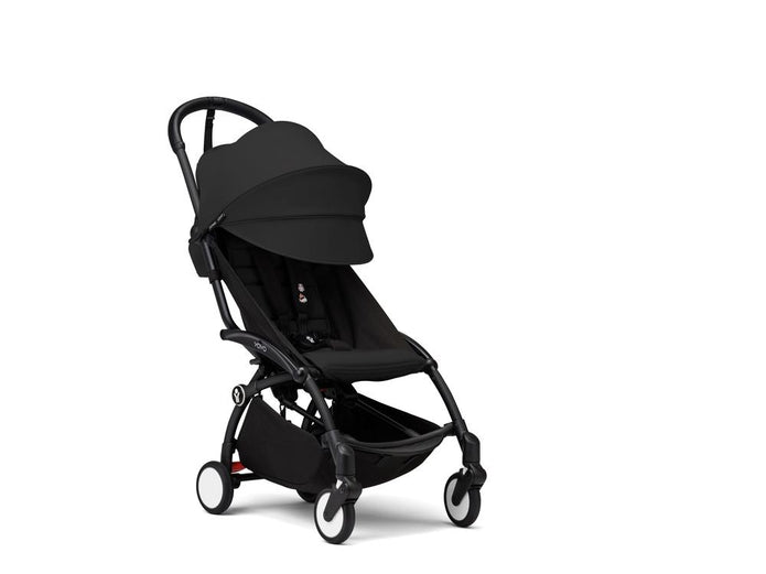Stokke® YOYO³ Stroller - Compact Stroller Newborn Shell to Toddler Black/Black