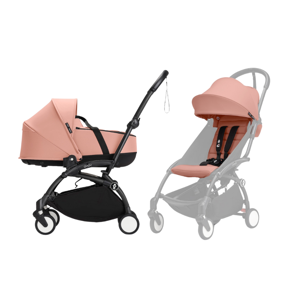 Stokke® YOYO³ Stroller - Compact Stroller Newborn Shell to Toddler Black/Ginger