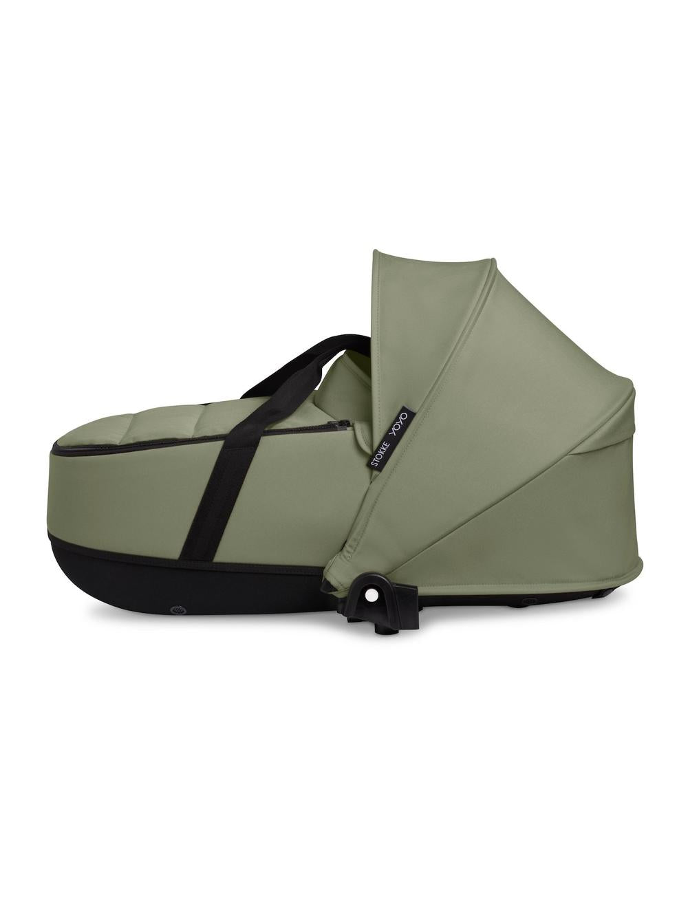 Stokke® YOYO³ Stroller - Compact Stroller Newborn Shell to Toddler Black/Olive
