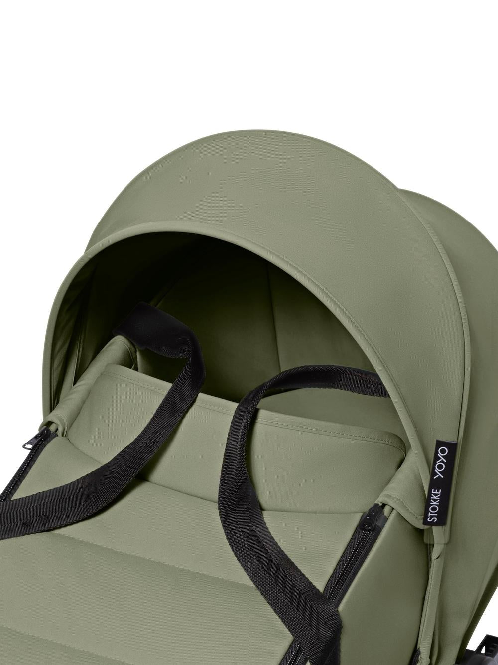 Stokke® YOYO³ Stroller - Compact Stroller Newborn Shell to Toddler Black/Olive
