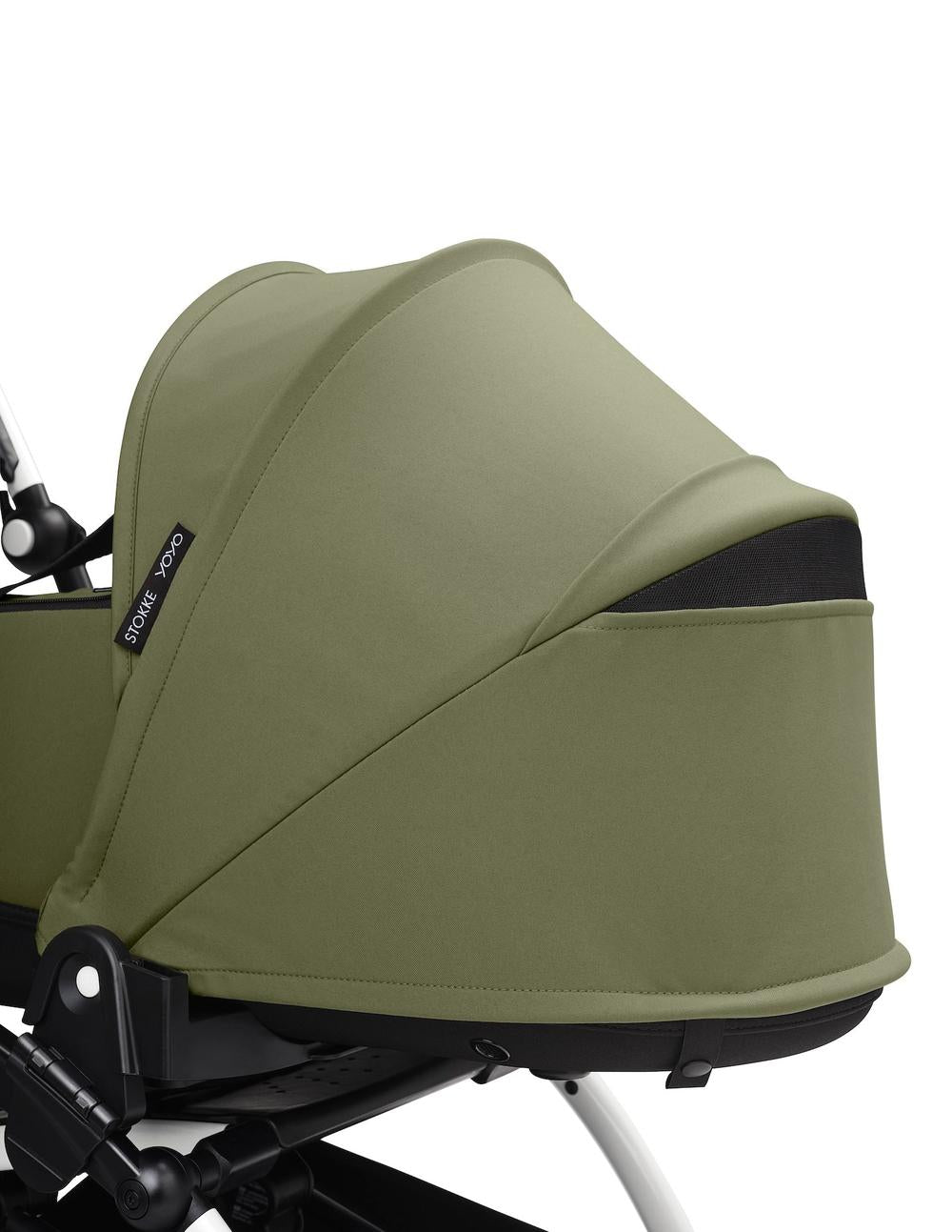 Stokke® YOYO³ Stroller - Compact Stroller Newborn Shell to Toddler Black/Olive