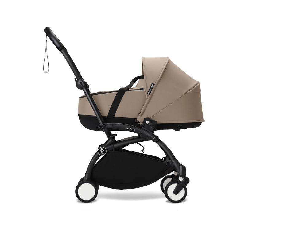 Stokke® YOYO³ Stroller - Compact Stroller Newborn Shell to Toddler Black/Taupe