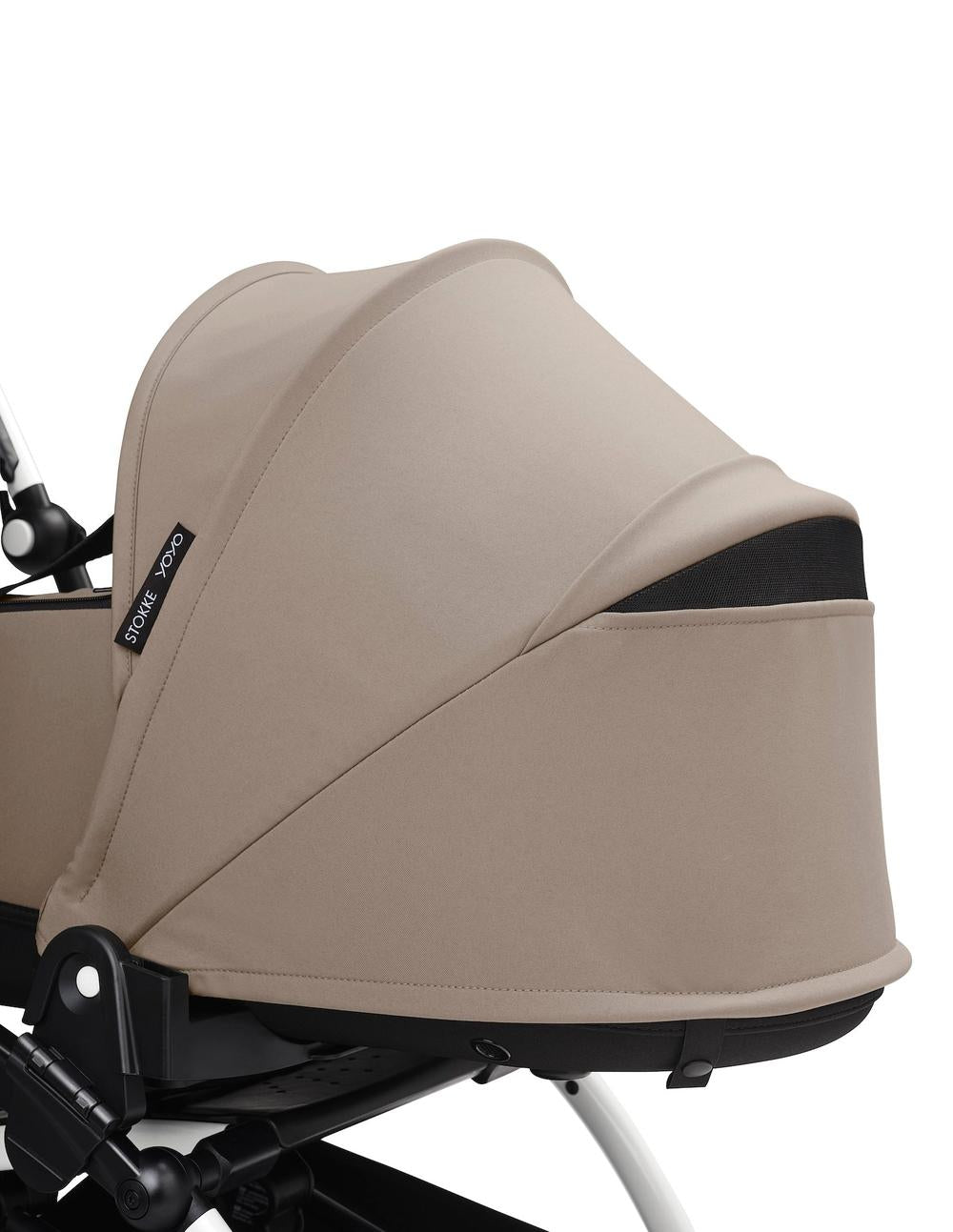 Stokke® YOYO³ Stroller - Compact Stroller Newborn Shell to Toddler Black/Taupe