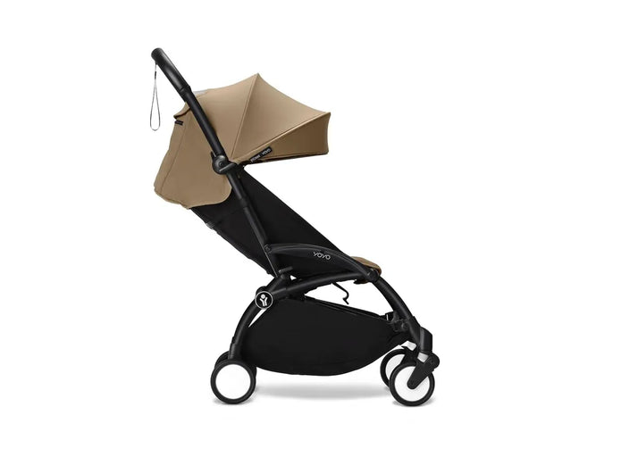 Stokke® YOYO³ Stroller - Compact Stroller Newborn Shell to Toddler Black/Toffee
