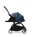 Stokke® YOYO³ stroller with newborn to toddler Black/Air France Blue