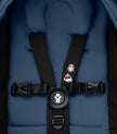 Stokke® YOYO³ stroller with newborn to toddler Black/Air France Blue