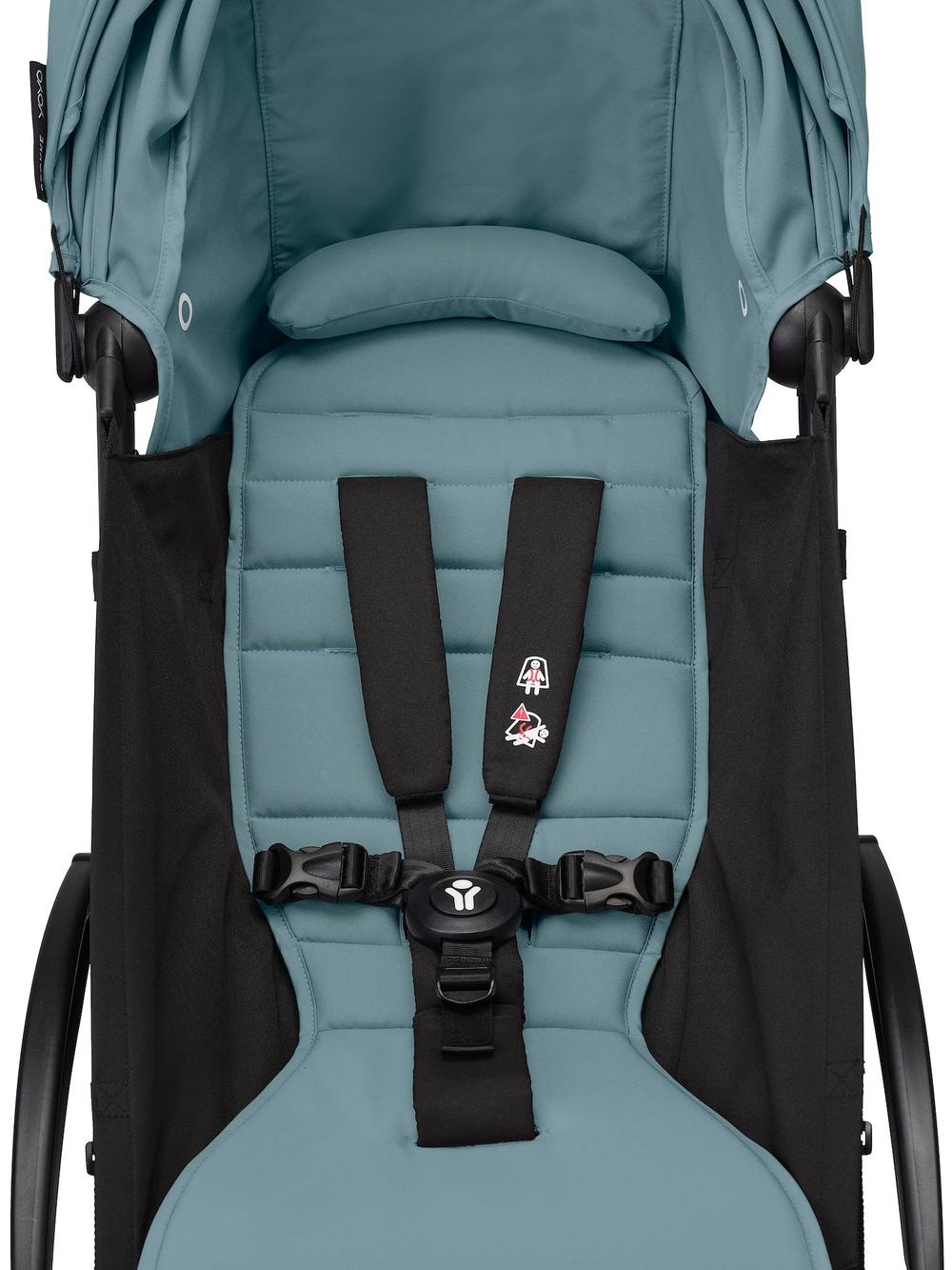 Stokke® YOYO³ stroller with newborn to toddler Black/Aqua