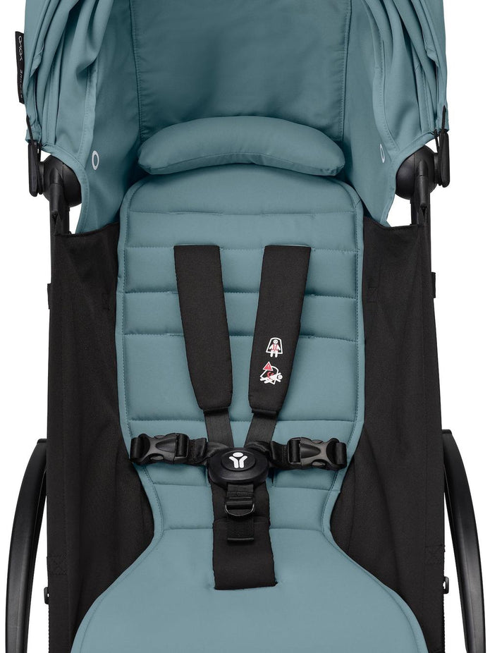 Stokke® YOYO³ stroller with newborn to toddler Black/Aqua