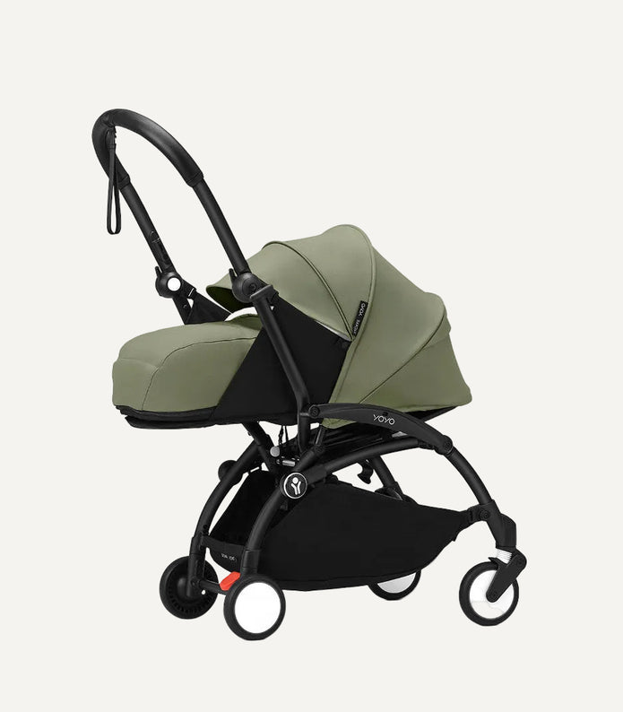 Stokke® YOYO³ stroller with newborn to toddler Black/Olive