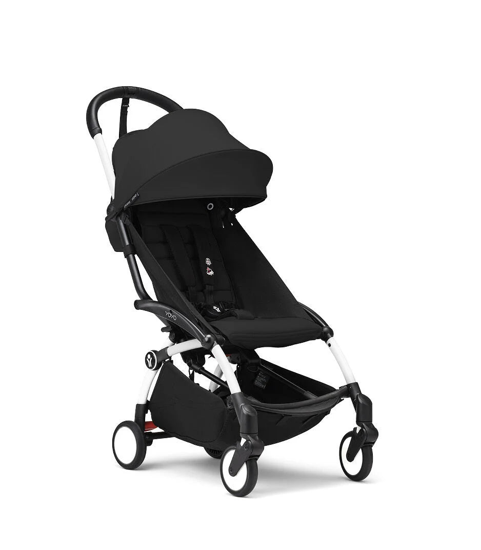 Stokke® YOYO³ stroller with newborn to toddler White/Black