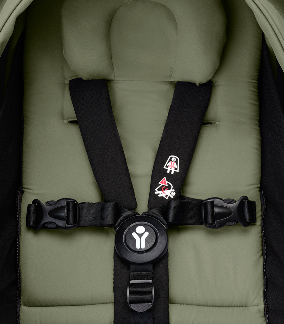 Stokke® YOYO³ stroller with newborn to toddler White/Olive