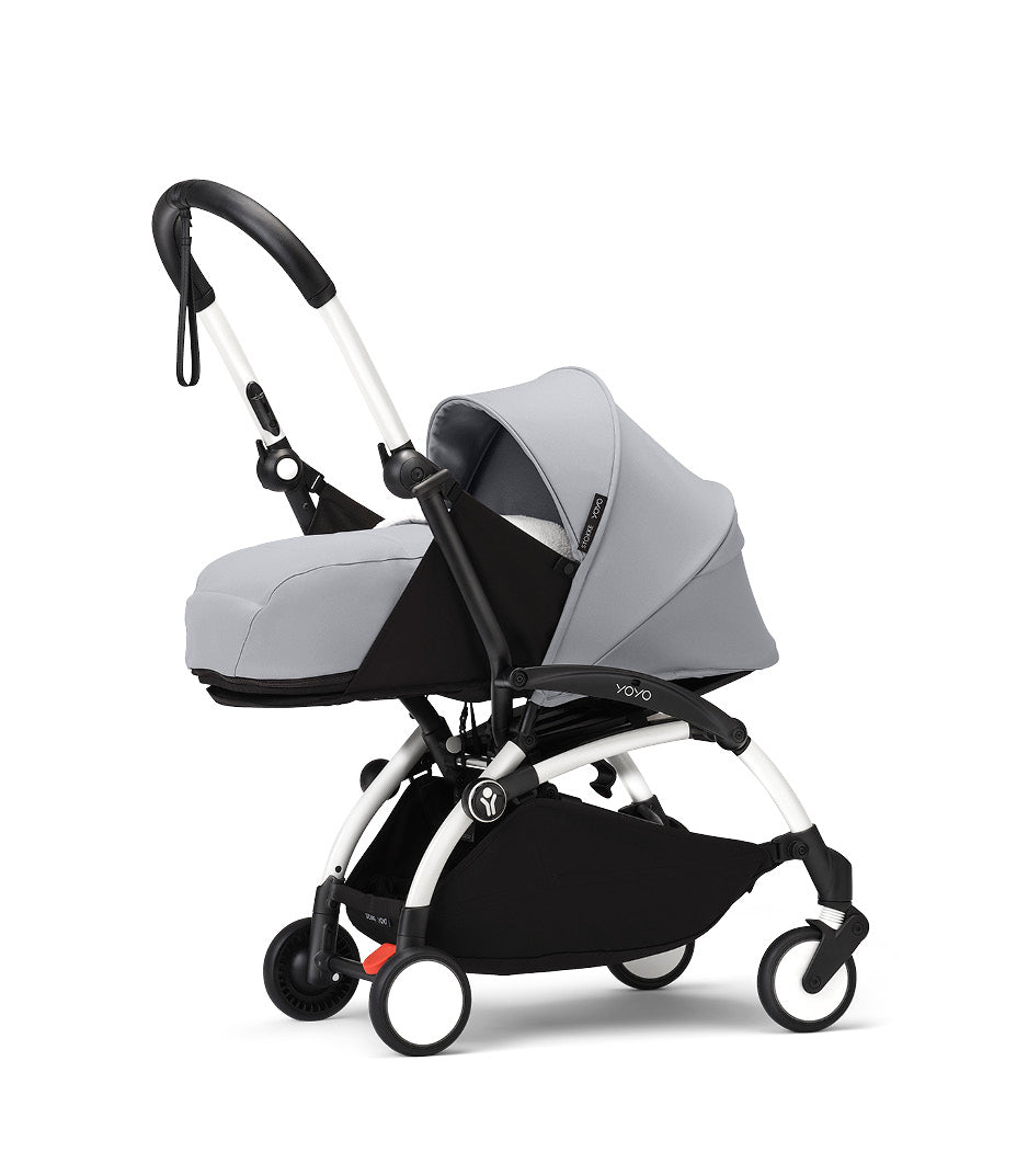 Stokke® YOYO³ stroller with newborn to toddler White/Stone