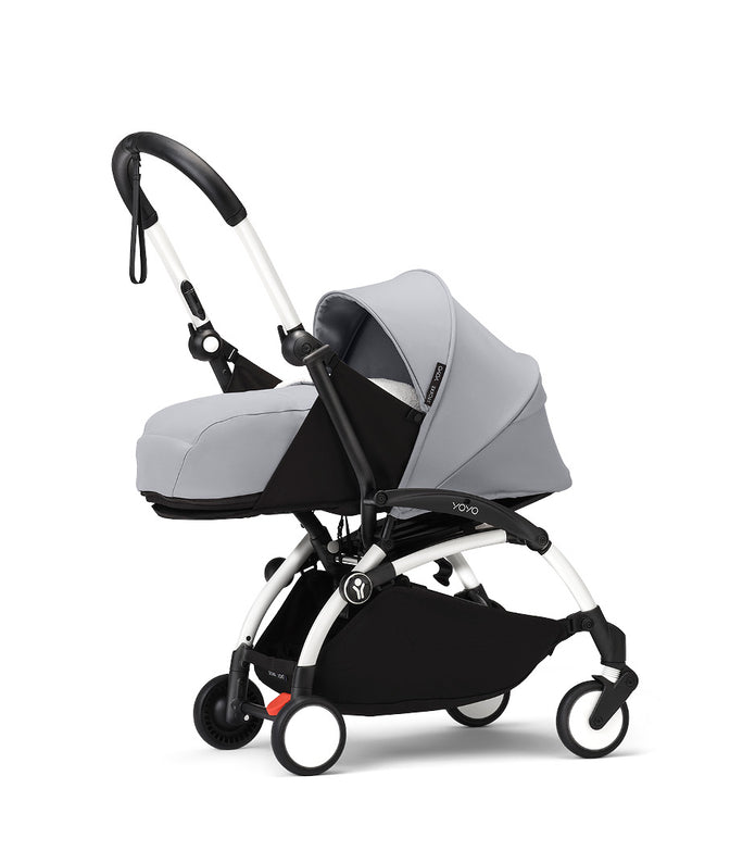 Stokke® YOYO³ stroller with newborn to toddler White/Stone