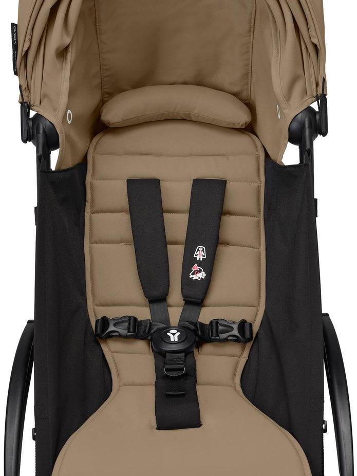 Stokke® YOYO³ stroller with newborn to toddler Black/Toffee