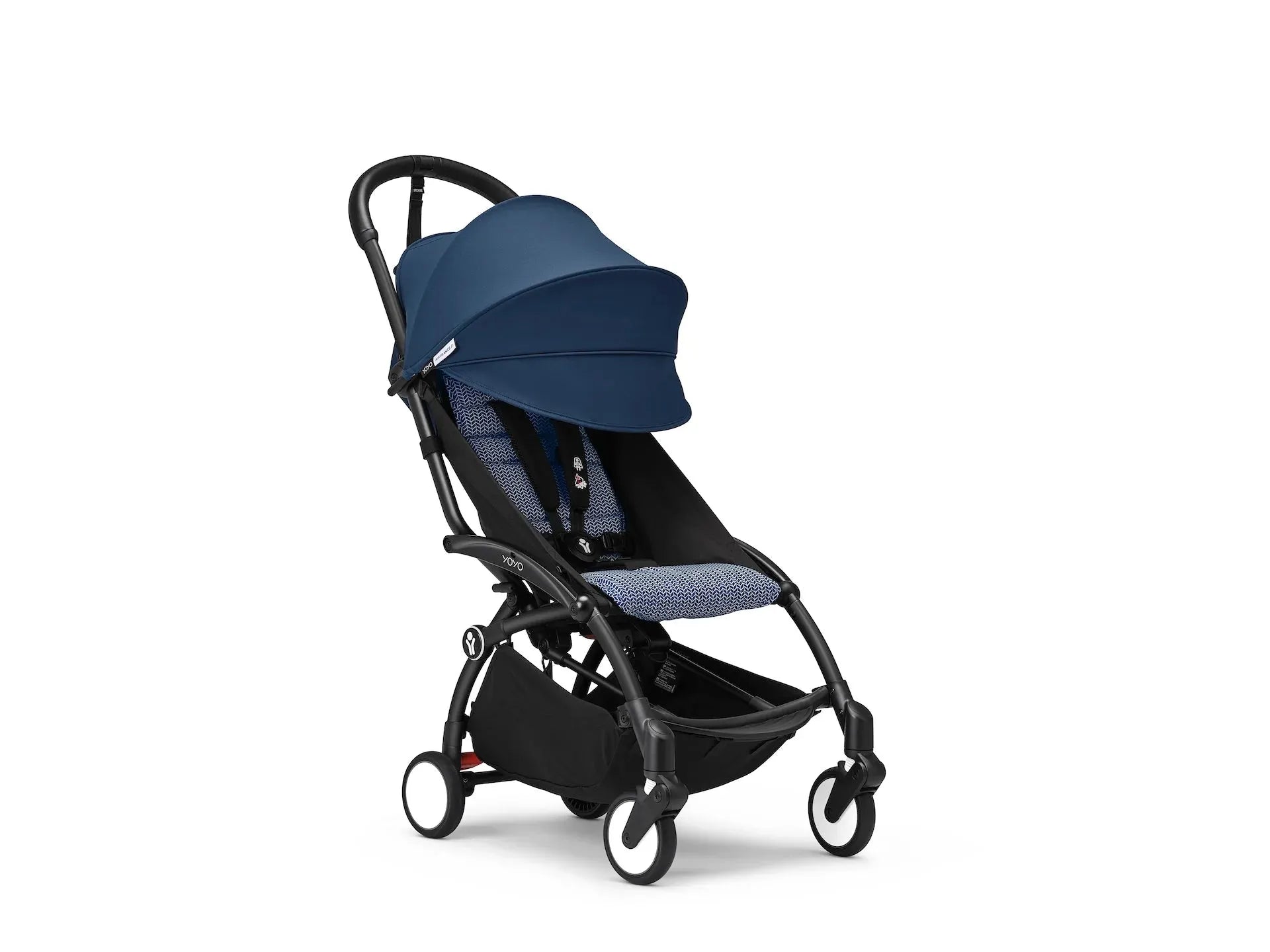 Stokke® YOYO³ Stroller - Compact Stroller Newborn Shell to Toddler Black/Air France