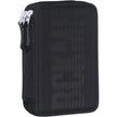 Three section pencil case w/content, Black