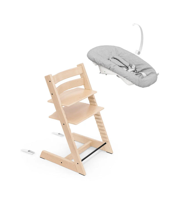 Tripp Trapp High Chair Newborn Set Bundle in Oak Wood