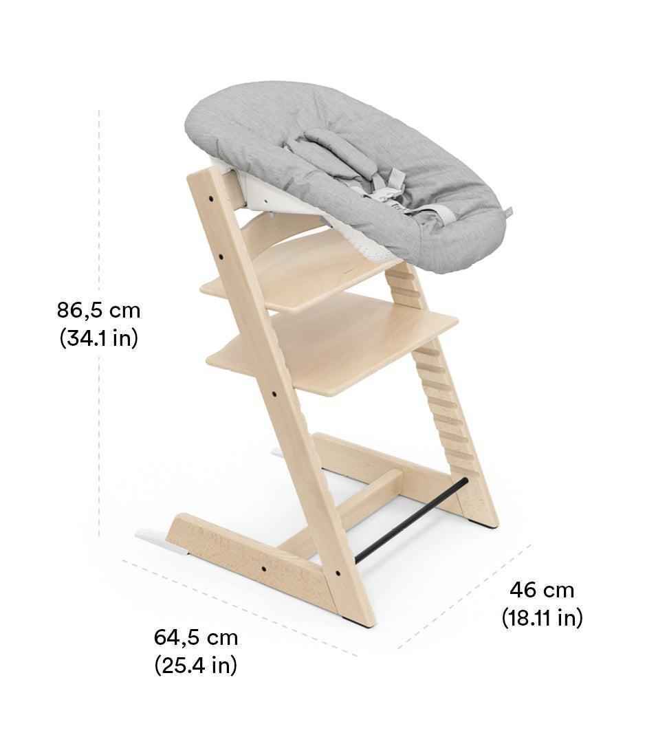 Tripp Trapp High Chair Bundle with Tripp Trapp Newborn Set in Beech Wood