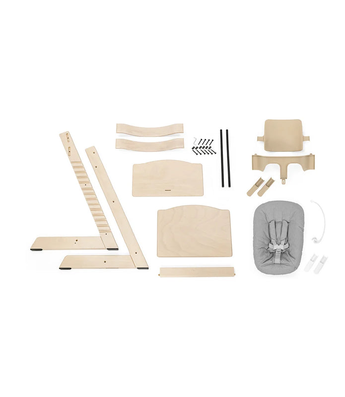 Tripp Trapp® High Chair  Bundle + Tripp Trapp® Newborn Set Beech Wood