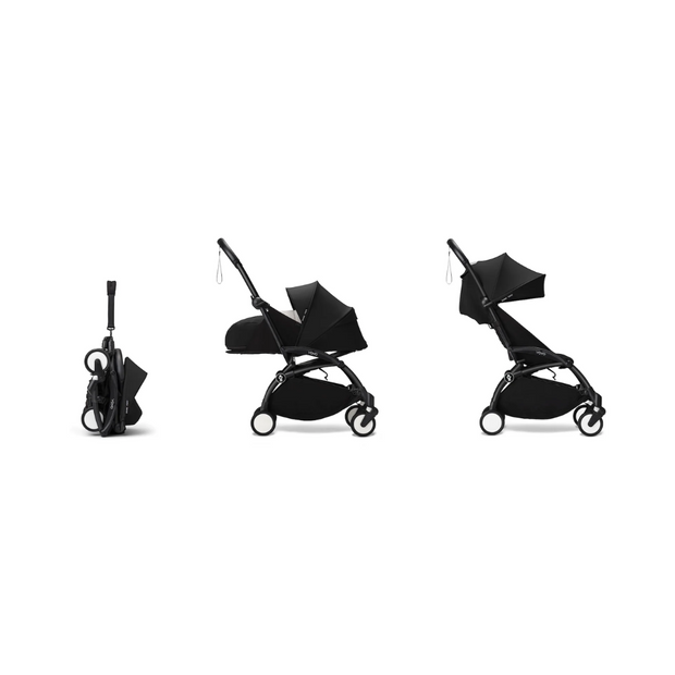Stokke® YOYO³ stroller with newborn to toddler Black/Black