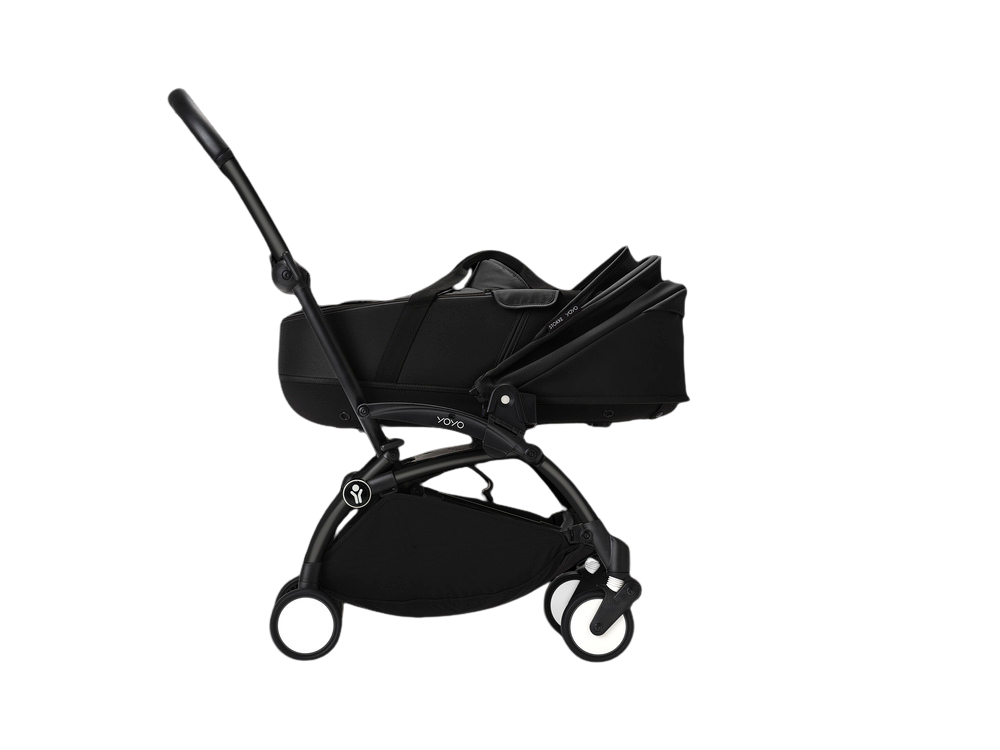 Stokke® YOYO³ Stroller - Compact Stroller Newborn Shell to Toddler Black/Black