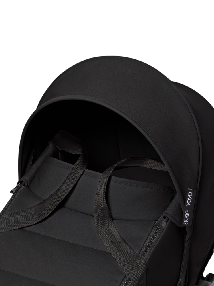 Stokke® YOYO³ Stroller - Compact Stroller Newborn Shell to Toddler Black/Black