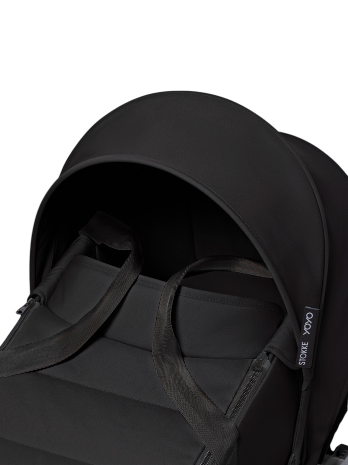 Stokke® YOYO³ Stroller - Compact Stroller Newborn Shell to Toddler Black/Black