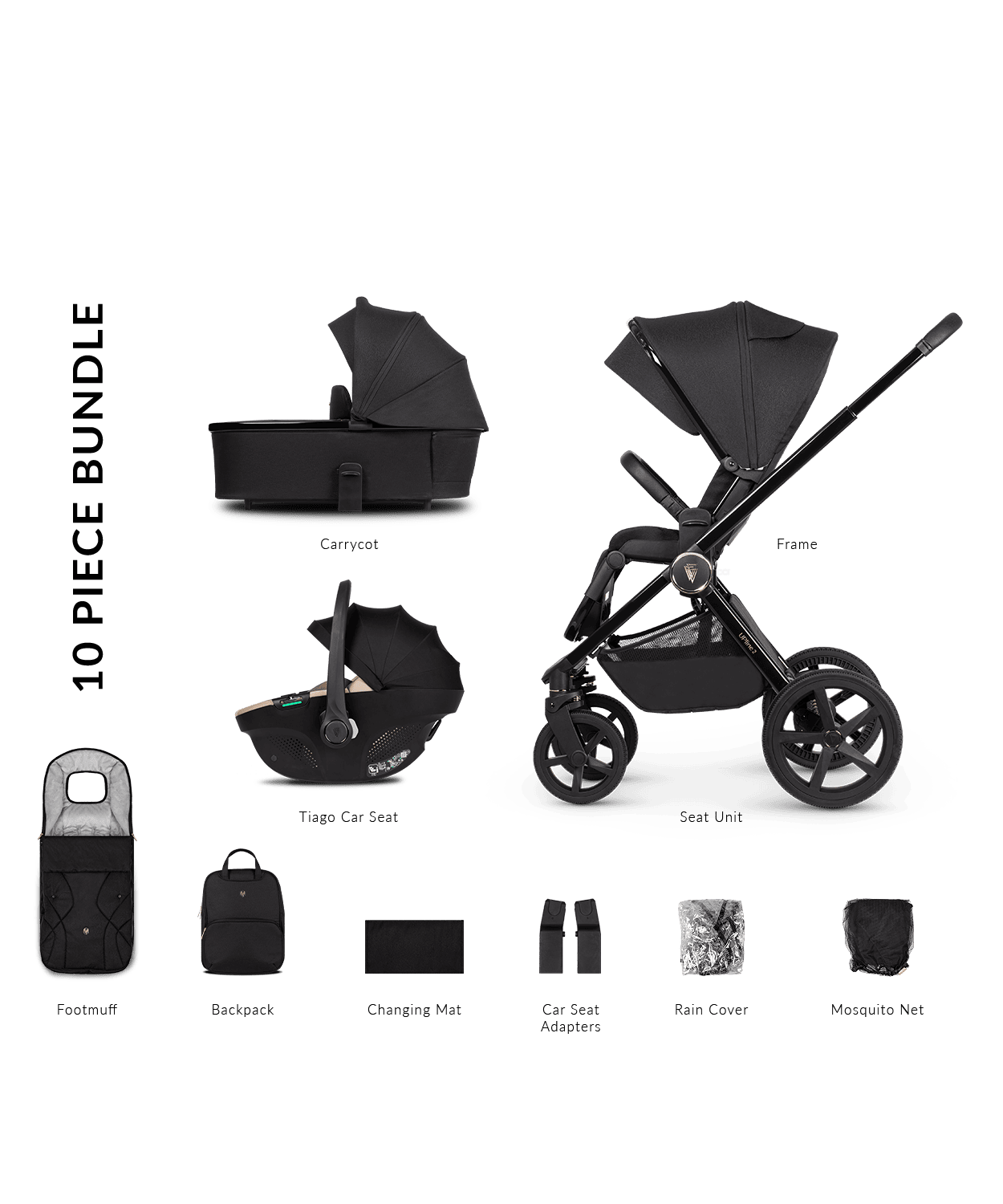 Venicci Upline 2 All Black - Parent Studio