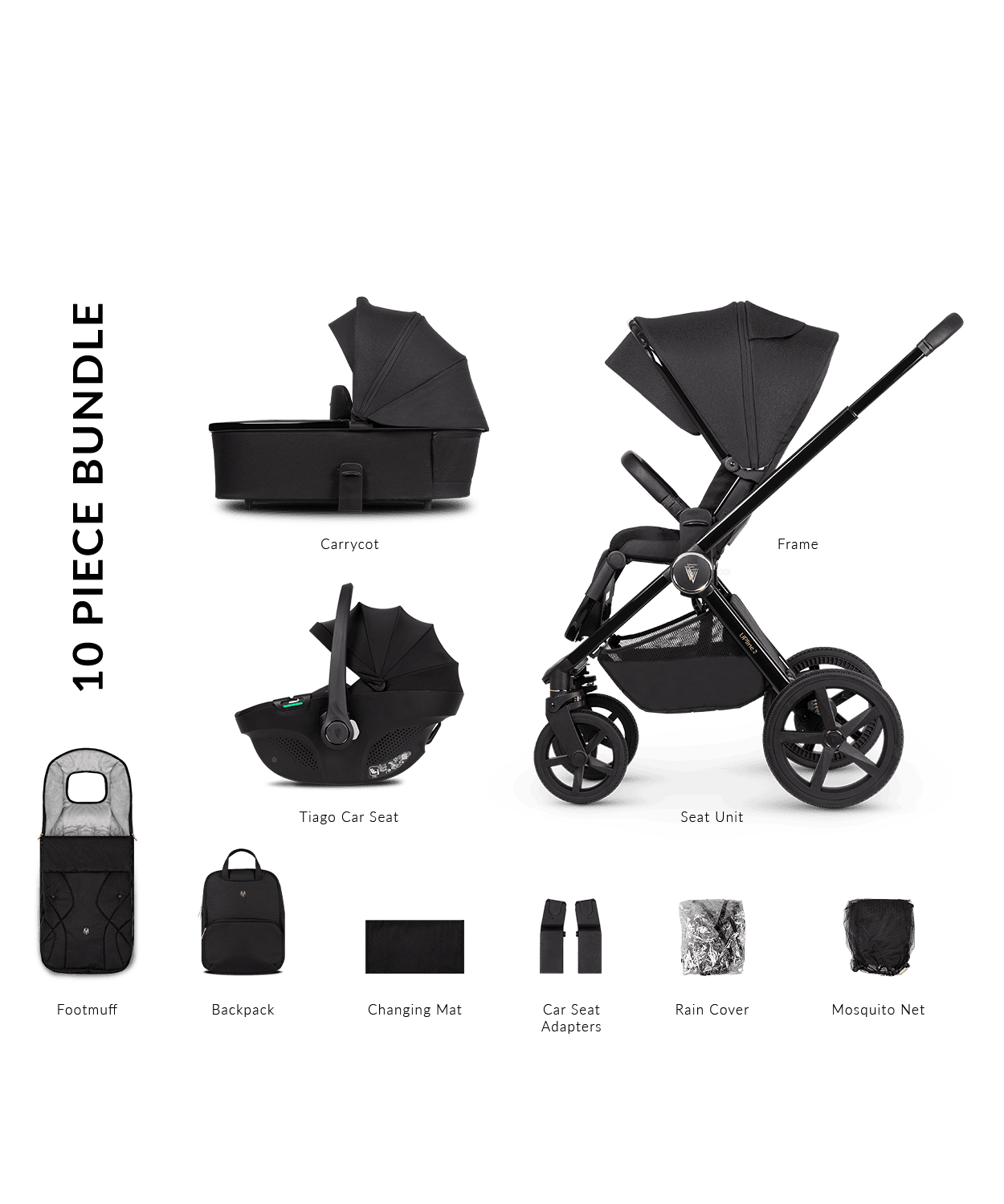 Venicci Upline 2 All Black - Parent Studio