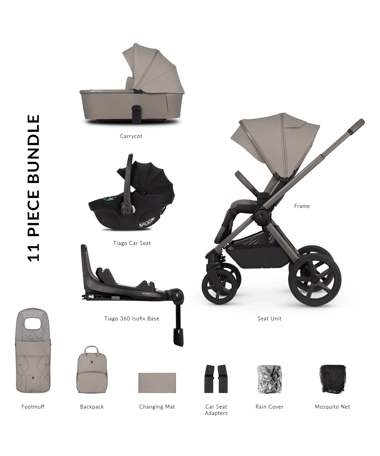 Venicci Upline 2 Taupe - Parent Studio