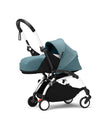 Stokke® YOYO³ stroller with newborn to toddler White/Aqua