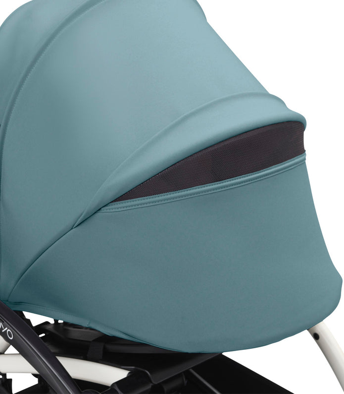 Stokke® YOYO³ stroller with newborn to toddler White/Aqua